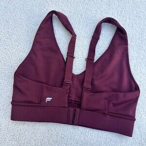 Fabletics Burgundy Sports Bra Adjustable Straps Active Top - Size S